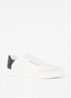 Sneaker met suède details en logo - Zwart
