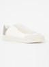 Sneaker met suède details en logo - Beige