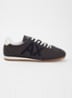 Sneaker met suède details en logo - Donkerblauw