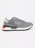 Sneaker suède details en logo - Grijs