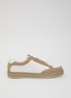 Sneaker van leer met details van suède - Beige