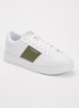 Sneaker van leer met logo - Groen