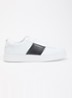 Sneaker van leer met logo - Zwart