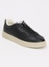 Sneaker van leer met logo - Zwart