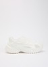 Sneaker van leer met mesh details  - Wit