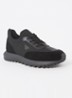 Sneaker van mesh met suède details - Zwart