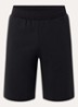 Straight fit korte broek met logo - Zwart