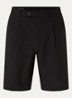 Straight fit korte broek met steekzakken - Zwart