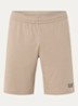 Straight fit korte joggingbroek met logo - Beige