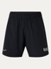 Straight fit korte trainingsbroek met steekzakken - Zwart