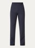 Straight fit pantalon van scheerwol met steekzakken - Donkerblauw