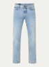 Straight leg jeans met steekzakken - Turquoise