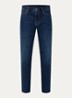 Straight leg jeans met steekzakken - Staalblauw
