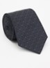 Stropdas van zijde met stippenprint - Donkerblauw