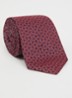 Stropdas van zijde met stippenprint - Rood
