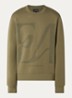 Sweater met flock logoprint - Mosgroen