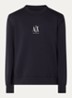 Sweater met logoborduring - Donkerblauw