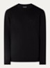 Sweater met logoborduring - Zwart