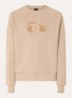 Sweater met logoborduring - Donkerbeige