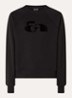 Sweater met logoborduring - Zwart