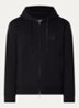Sweatvest met logoborduring en ritszakken - Zwart
