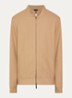 Sweatvest met structuur en steekzakken - Camel