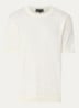 T-shirt in wolblend met logo - Ivoor