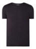 T-shirt in zijdeblend - Donkerblauw