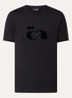 T-shirt met flock logoprint - Zwart