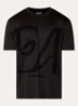 T-shirt met flock logoprint - Zwart