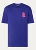 T-shirt met logo- en backprint - Paars