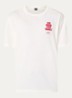 T-shirt met logo- en backprint - Creme