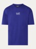 T-shirt met logo- en backprint - Kobaltblauw