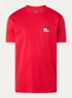 T-shirt met logoborduring - Rood