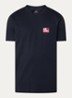 T-shirt met logoborduring - Donkerblauw