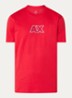 T-shirt met logoborduring - Rood