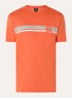 T-shirt met logoborduring - Oranje