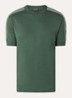 T-shirt met logoborduring - Donkergroen