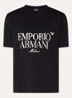 T-shirt met logoborduring - Zwart