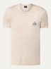 T-shirt met logoborduring - Beige