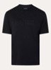 T-shirt met logoborduring - Zwart