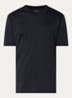 T-shirt met logoborduring - Donkerblauw