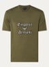 T-shirt met logoborduring - Bronsgroen