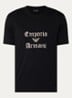 T-shirt met logoborduring - Zwart