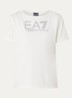 T-shirt met logoprint met strass - Gebroken wit
