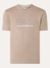 T-shirt met logoprint - Donkerbeige