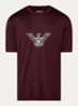 T-shirt met logoprint - Bordeauxrood