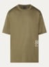 T-shirt met logoprint - Mosgroen