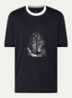 T-shirt met print - Donkerblauw