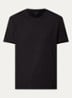 T-shirt met structuur - Zwart